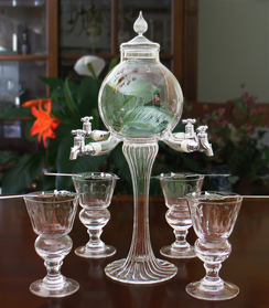 4 Spout Deluxe Absinthe Fountain Set Glasses And Spoons